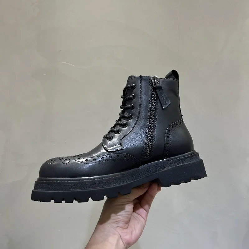 

Британские модные черные повседневные деловые ботинки челси из натуральной кожи, мужская обувь, модные рабочие ботильоны ручной работы, уличные молодежные ботинки