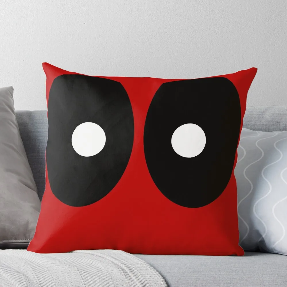 Red field behind black ellipses and white circles. Throw Pillow Pillow Cases luxury home accessories Cushions For Sofa