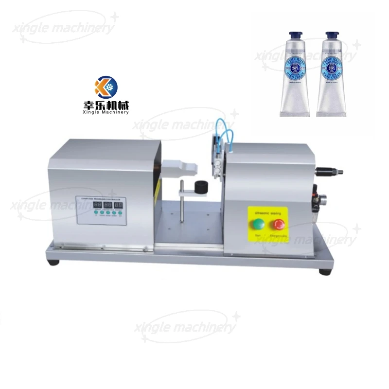 Hot Sealing Semi Automatic Cos metic  Sunscreen Plastic Tube End Sealing Toothpaste Tube Filling and ultra Sonic Sealing Machine