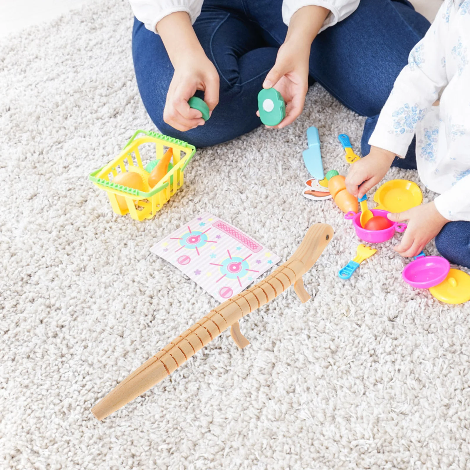 5 pezzi di animali per bambini lucertola giocattolo realistico in legno Iguana piccola parrucca modello fai da te decorazione bambino incompiuto