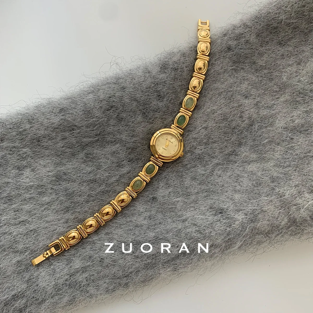 ساعة يد نسائية أنيقة مطلية بالذهب، ساعة كوارتز أنيقة مستوحاة من الطراز العتيق، اختيار عالي من الساعات والإكسسوارات #4