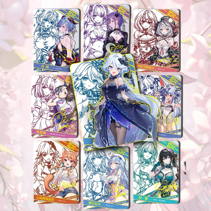 Goddess Story Flower girl Midsummer EX SSR SGP card Raiden Shogun Yae Miko Keqing boy Toy collection Birthday Christmas gift