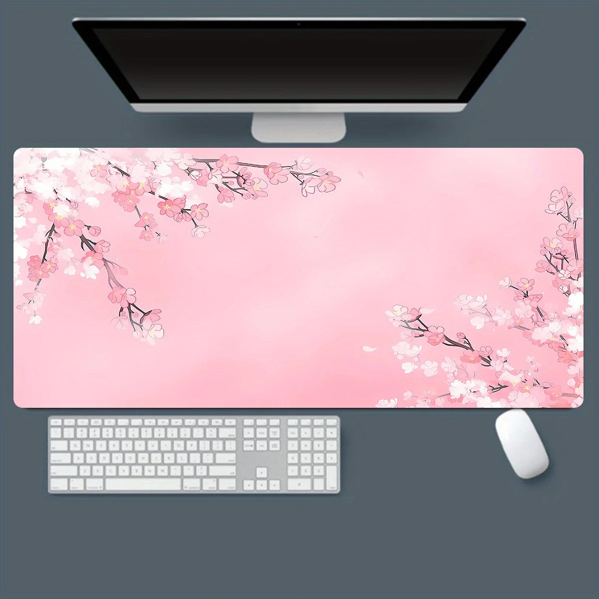 

Sakura Flower Mouse Pad Large Size Rubber Base Anti-slip PC Desk Accessories Mousepad for Office & Gamer Keyboard Mats Decor Mat