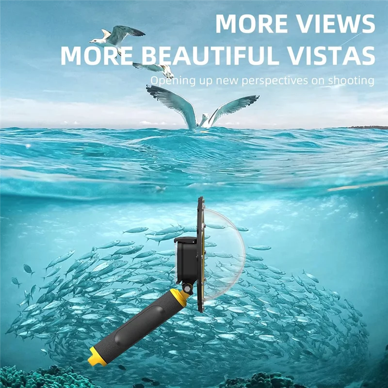 

ABAC-6 "купольный порт, 30-метровый водонепроницаемый чехол, триггер корпуса для Gopro Hero 9, 10, 11, 12, 13, аксессуары для объектива