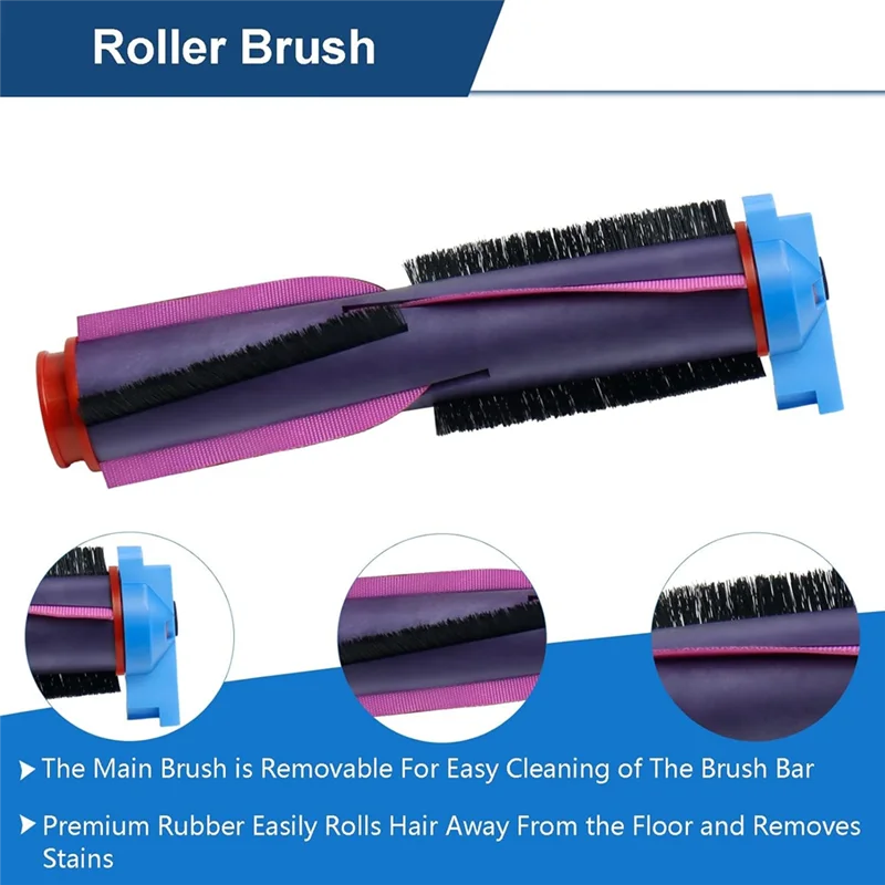 Kit de acessórios para robô aspirador de pó, para rv2820ze av2820s rv2800s, espuma de filtro de vácuo, almofada de esfregão, kit de acessórios de escova lateral