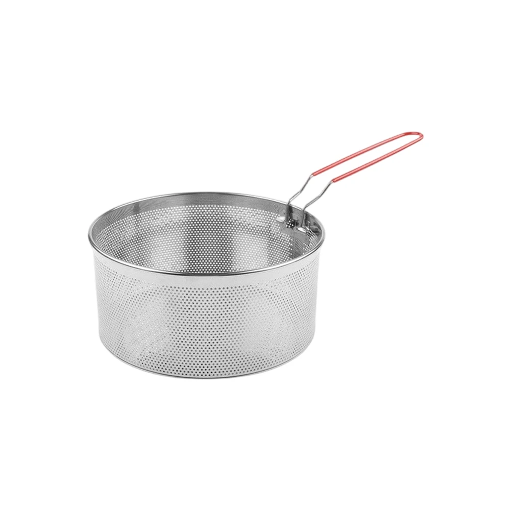 2pcs Stainless Steel Pasta Basket for For boiling Straining Steaming Vegetables Buns Eggs 18cm 20cm Silver Finish