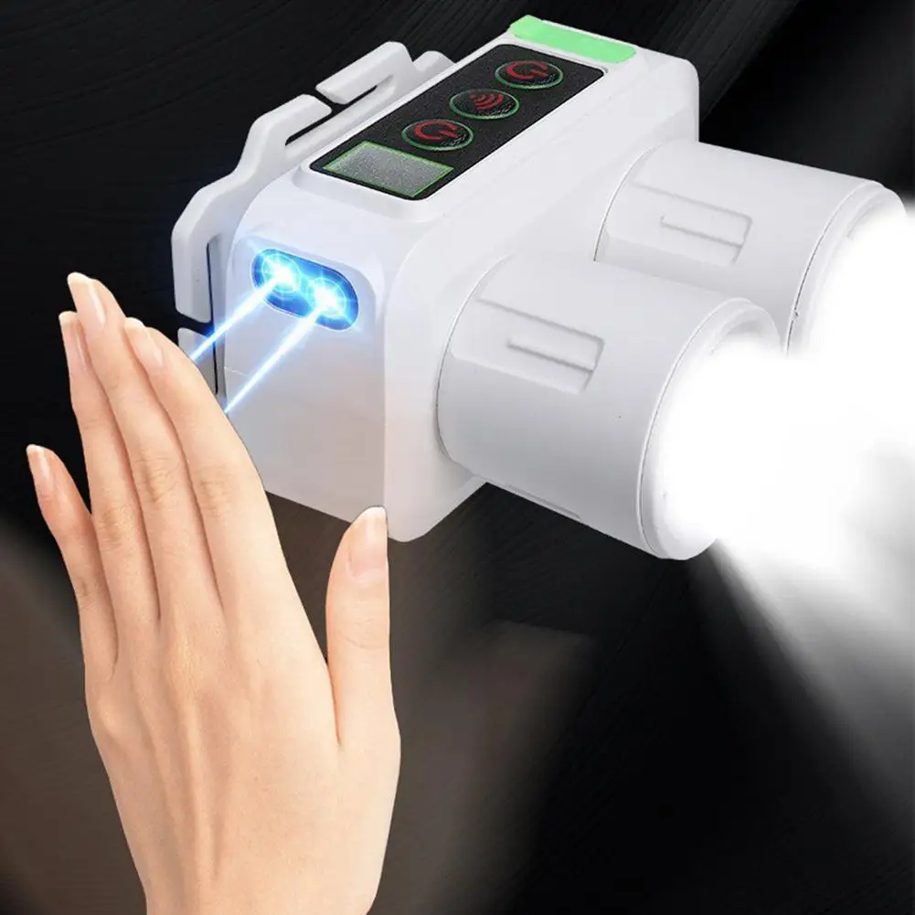 LED الاستشعار كشافات التخييم كشاف خارجي قابلة للشحن رئيس المصابيح الأمامية مصباح يدوي مصباح رئيس الجبهة فوانيس قوية متعددة pu W4Q9 #2