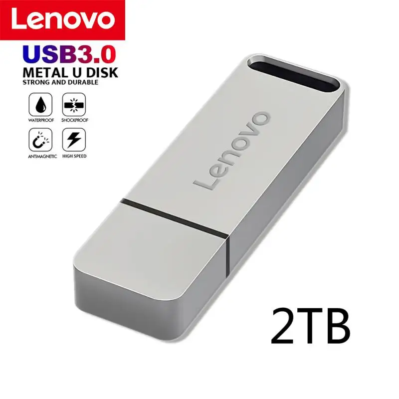 

Lenovo Mini Pen Drive 2TB 1TB 512GB Memory Portable Waterproof U Disk High-Speed USB3.0 Data Transmission Metal USB Flash Drive