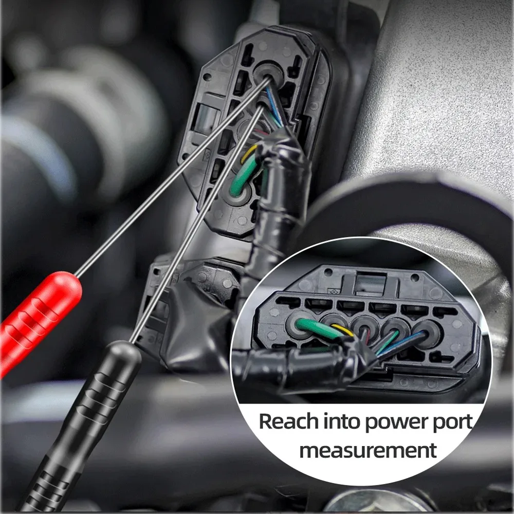 2/4 PCS Piercing Needle Test Probe Super Tip Multimeter Probe Stainless Steel Piercing Needle Probe Tip Adapter For Car Tester