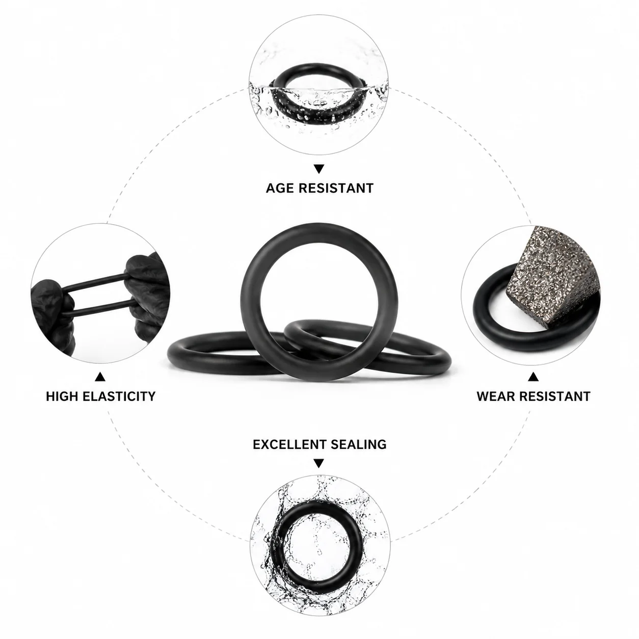 1200 Pieces of CS 1.5/2.4/3.1 Mm Outer Diameter 6-28 Mm O-ring Kit, Multi Specification Oil Resistant Sealing Gasket Repair Kit