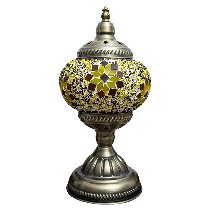 DurableMoroccan Style Glazed Niche Gifts Internet Celebrities Xinjiang Turkey Handmade Desk Lamp
