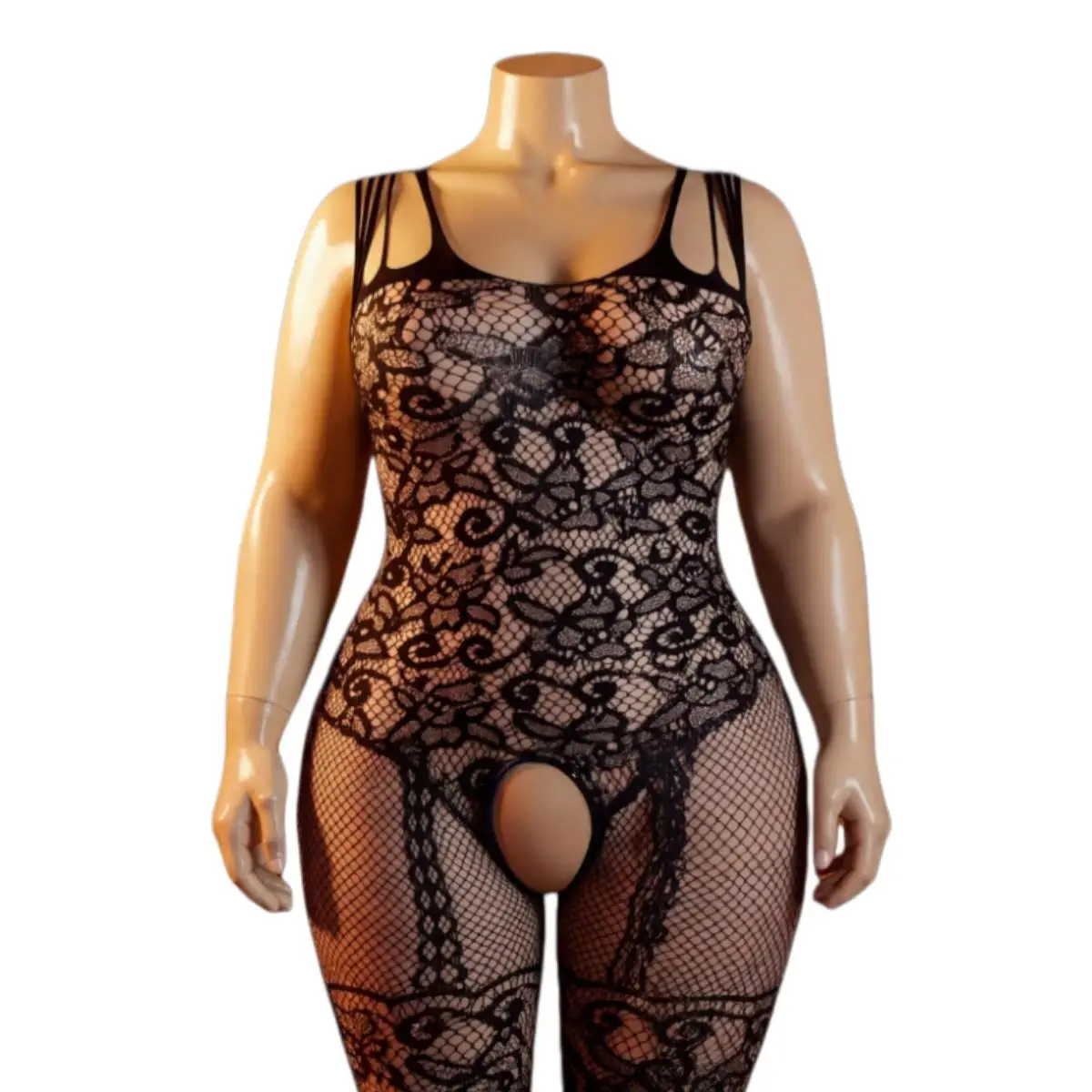 

Lingerie For Women Plus Size Sexy Open Crotch Fishnet Bodysuit Tights See Through Mesh Body Stockings Exotic Sleepwear Costumes