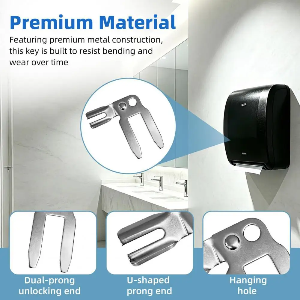 Paper Towel Dispenser Key Multi-purpose Metal Key 2pcs Metal for Tork Z Paper Towel Dispenser Heavy Duty Multi-purpose Accessory