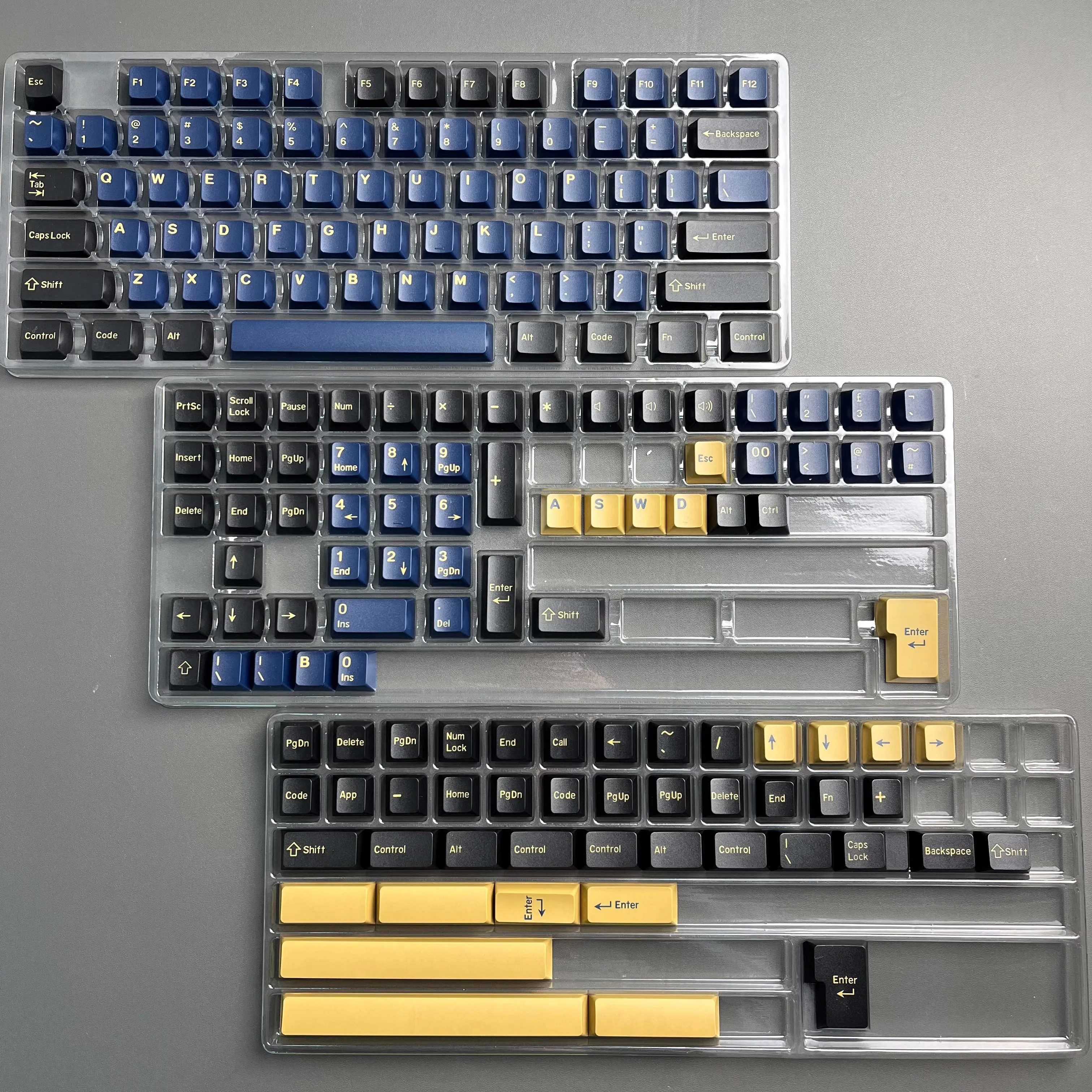 GMK Blue Samurai Keycap cherry Profile Keycaps PBT Double Shot Key Caps Set ISO Enter 7U Spacebar for Custom Mechanical Keyboard