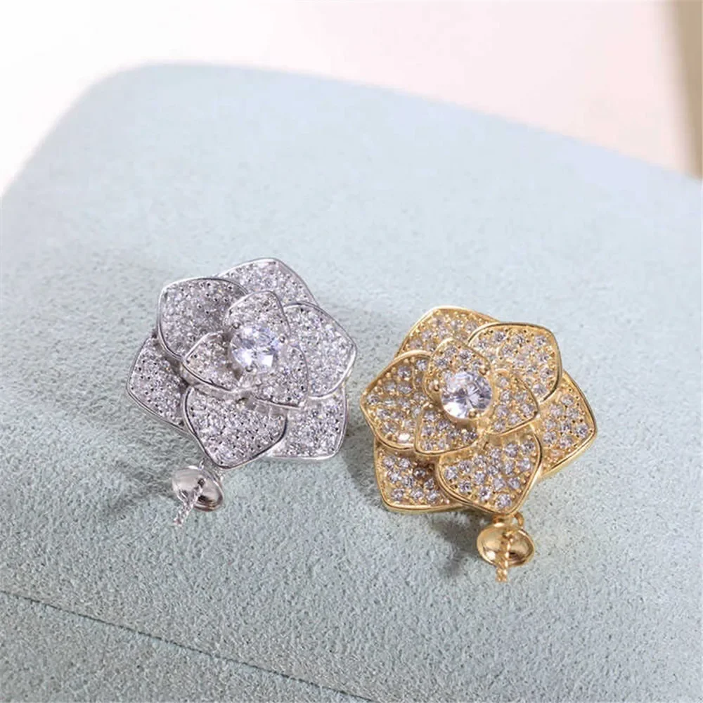 

Подвеска из стерлингового серебра 925 пробы с жемчугом, DIY пустая ободок, чашка, ювелирные изделия для рукоделия, фурнитура для подвески с полыми зубцами