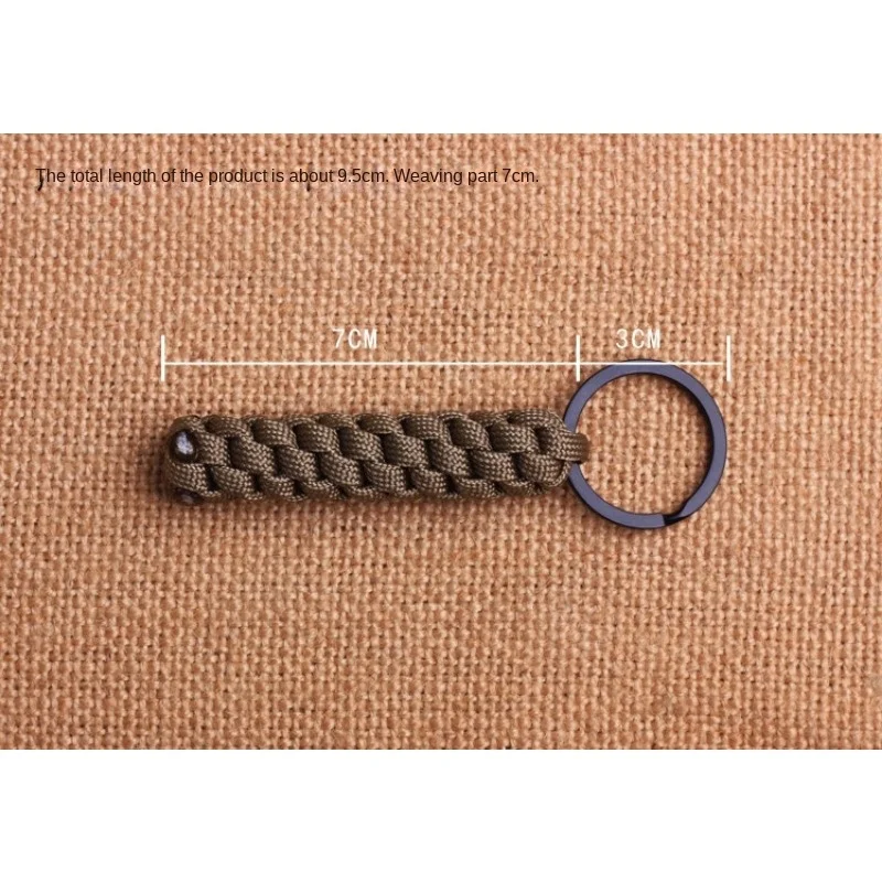 Nylon Knot Keychain Outdoor Camping Paracord Tactical Braided Pendant Key Chain Lifesaving Rope Hiking Wild Exploration Tools