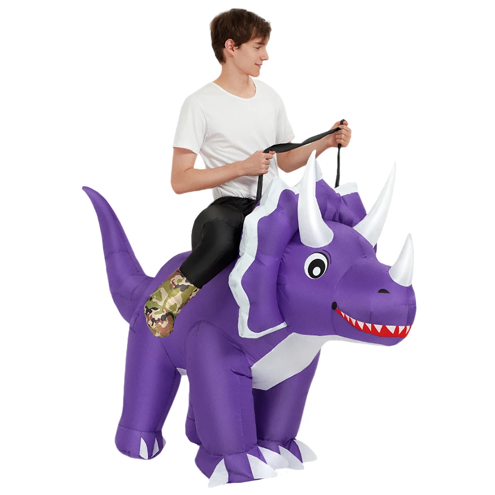 KOOY Inflatable Riding Akhal-Teke Horse Costume Adult Men Women Halloween Costumes view 3