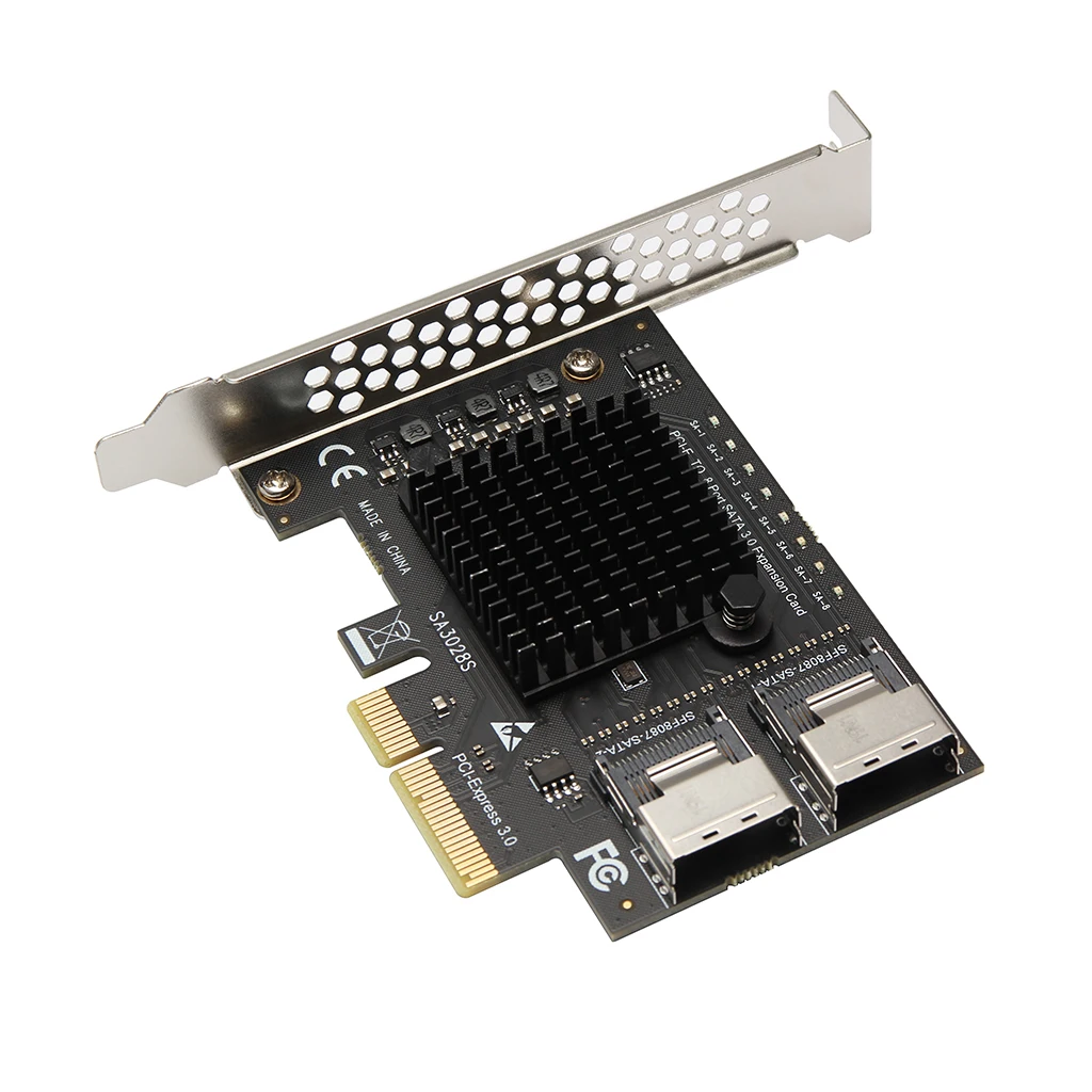 8 ports SMi3.0 SFF8087 PCIe 3.0 tage au contrôleur Mini SAS PCIe à SFF 8087 adaptateur SFF-8087 6 000 puce ASM1166