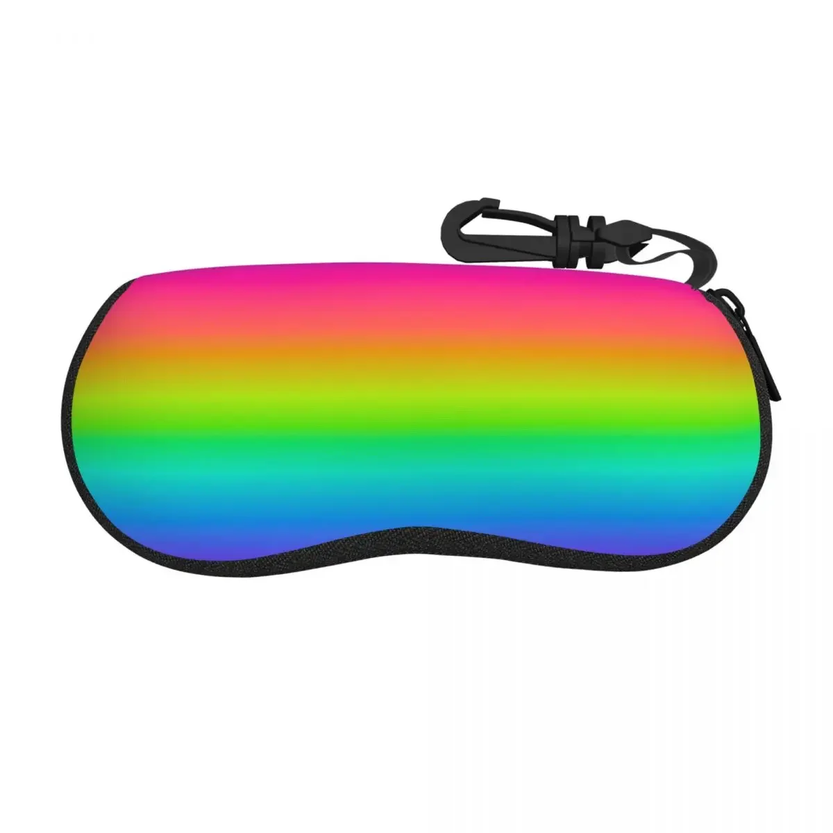 Neon Rainbow Ombre Shell Glasses Case Portable Sunglasses Box Women Men Soft Eyeglasses Bag Pouch