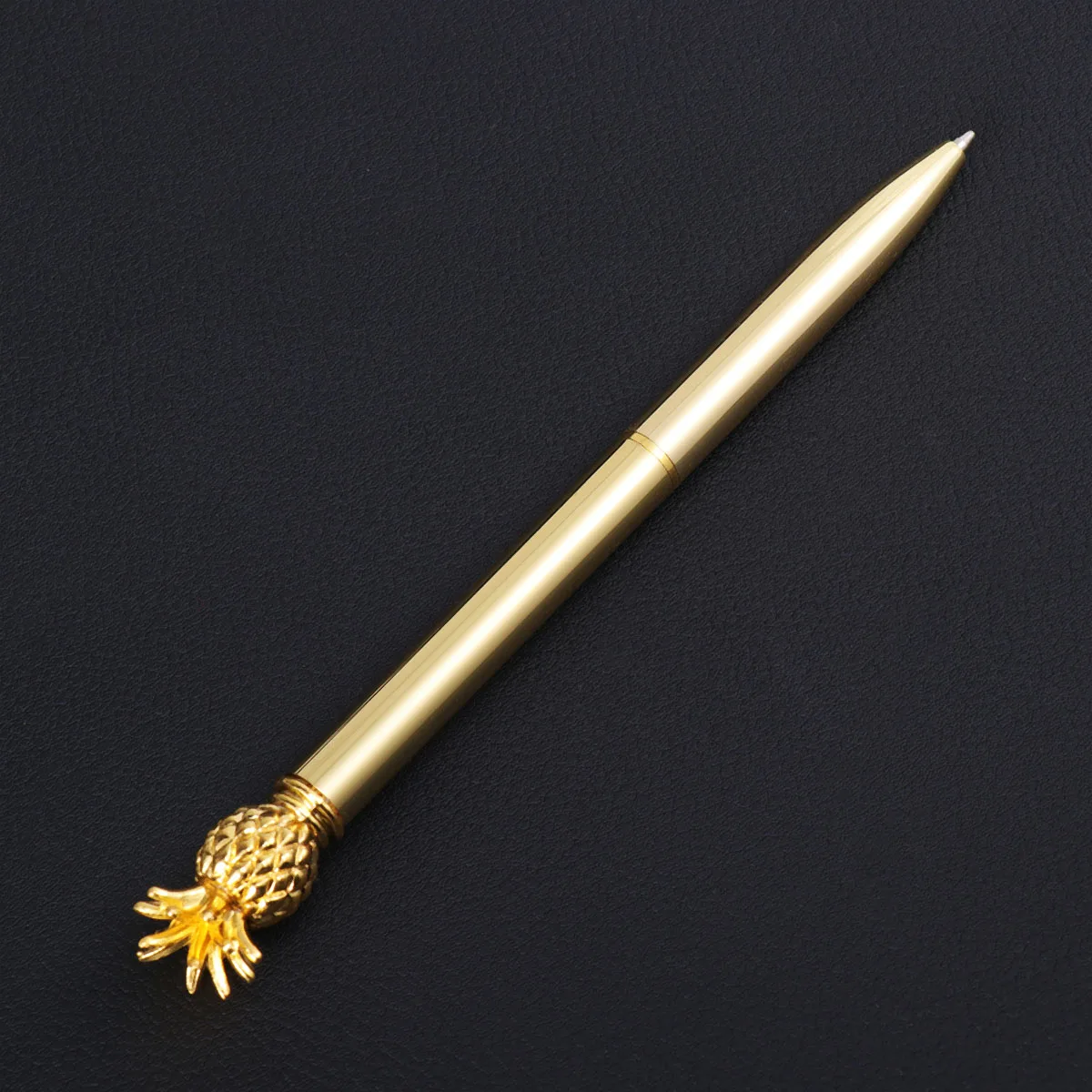 

Electroplating Gold Pen Gel Ink Roller Ballpoint Reflective Metal Cool Colorful Pineapple Design Students Kids Writing Gifts