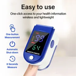 Portable Oximretro Digital LED Heart Blood Oximeter Fingertip Oxygen Saturation Detector Clip PR SPO2 Monitor