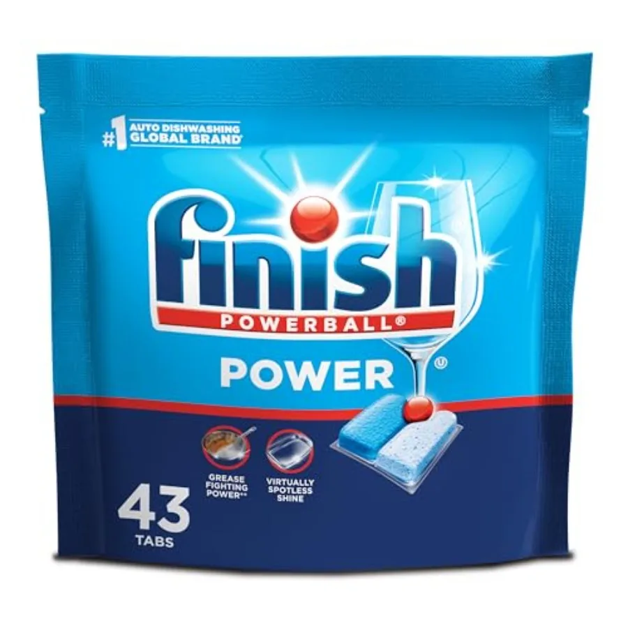 

Finish Power Dishwasher Pods, No Pre-Rinse Dishwasher Detergent Soap For Deep Clean Shine with Degreasing Power, 43 Count