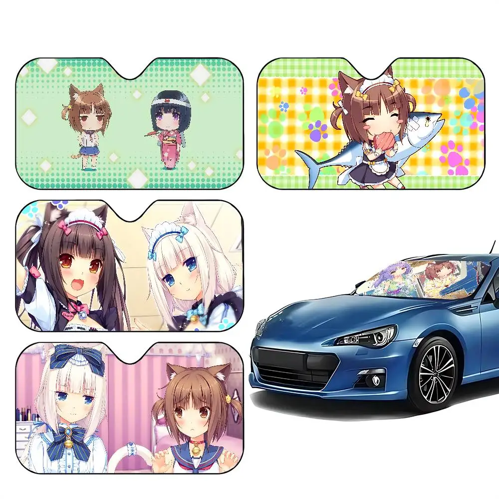 

Kawaii Azuki Car Sunshade Curtains Car Sun Shade Windshield Foldable Cute Funny Sunshade For Car Truck SUV Blocks