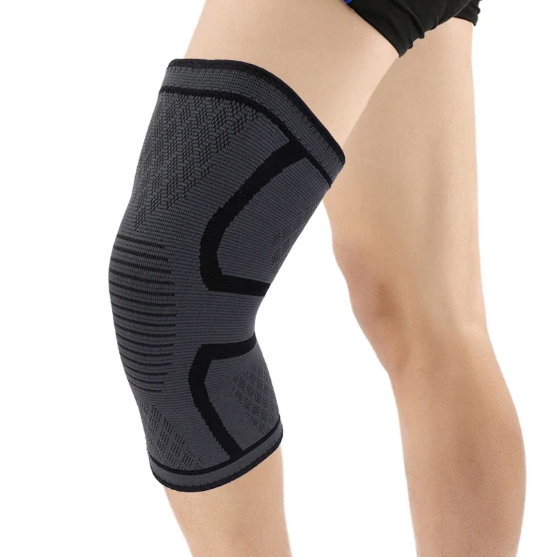 1PC Elastic Breathable Knitted Nylon Knee Compression Sleeve for Sports, Running, Gym, Joint Pain Relief, Men Women