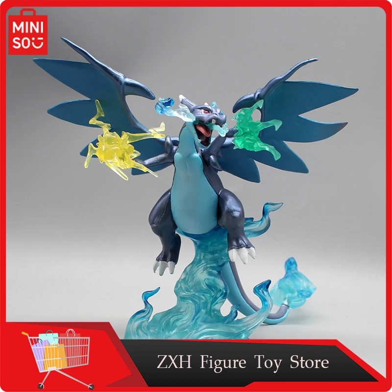 Pokemon Anime Figure Diablo Charizard Black Fire-Breathing Dragon Gk Pvc Model Ornaments Surrounding Collection Dolls Toy Gifts