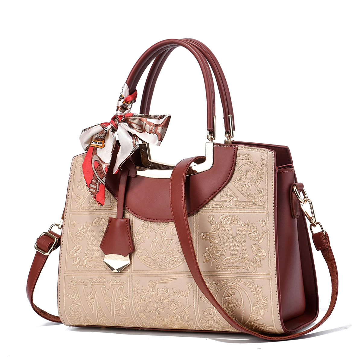 

Элегантная женская сумка, женская сумка в этническом стиле с шарфом, сумка-мессенджер на одно плечо, женская сумка большой вместимости, Birthda