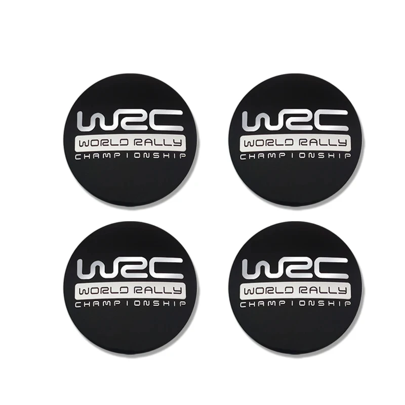 Aluminum 4Pcs 56mm WRC Badge Car Wheel Center Hub Caps Emblem Stickers For BMW Mercedes Benz Acura Skoda Citroen Nissan Honda