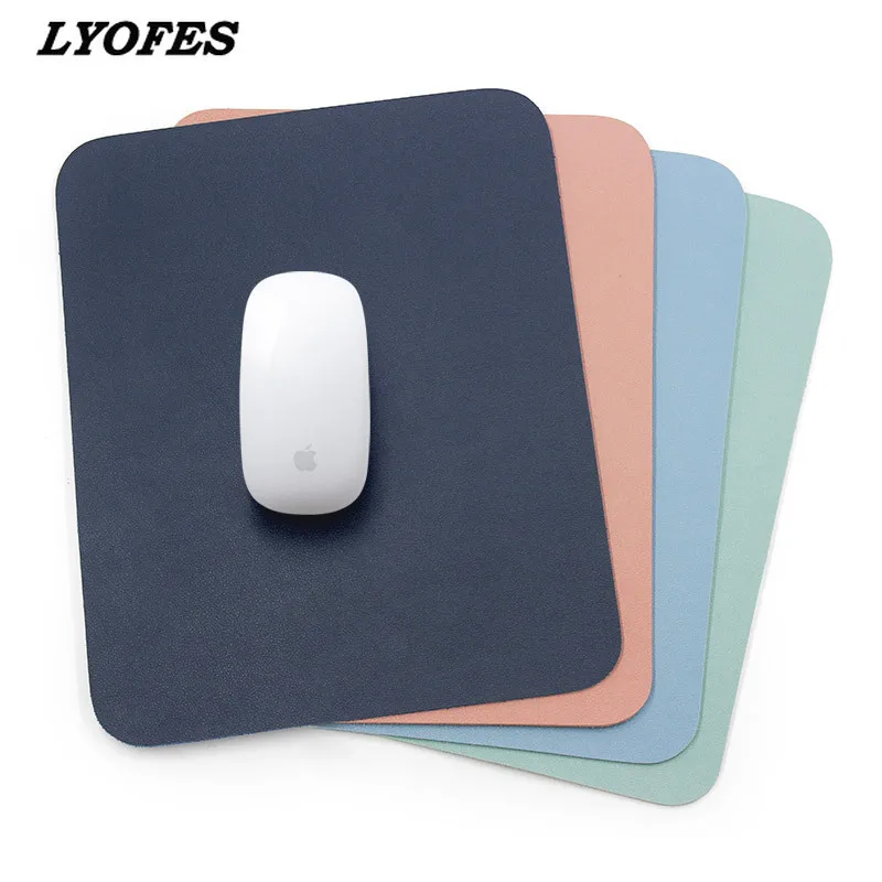 

Mouse Pad Cute Double-sided Mat Pad for Mouse Mice Office 21x26cm Mousepad Kawaii PU Leather Waterproof Cup Mats Deskpad Girls