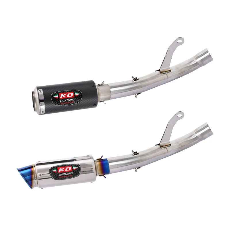 

For Triump Speed Triple 1200RS 1200RR 2022-2024 Motorcycle Mid Exhaust Link Pipe 51mm Muffler Escape Slip On Tip Stainless Steel