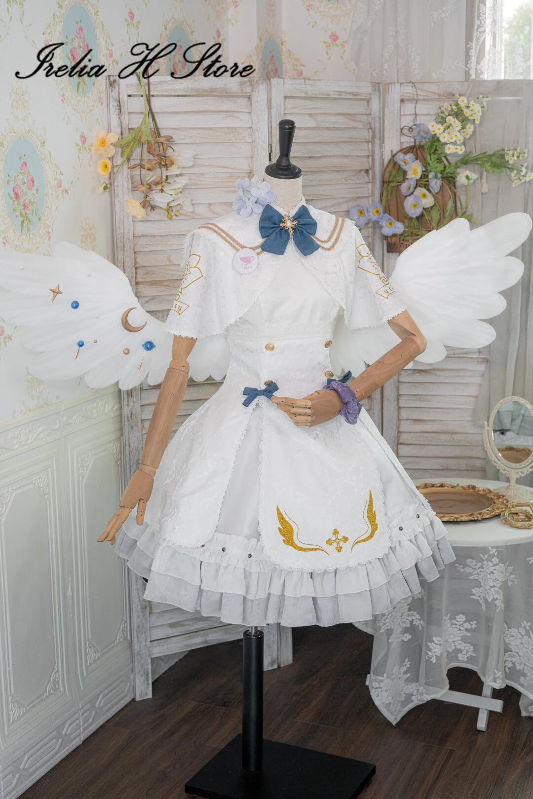 Irelia H Store Blue Archive Misono Mika Cosplay Costume Misono Mika Lolita Dress Women Hallween Costume can custom size made