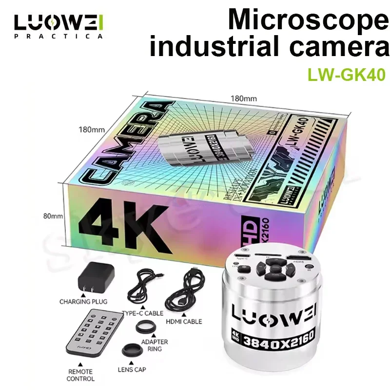 LUOWEI LW-GK40 4K HD Microscope ca me ra High-definition True 5X One-click Photo Phone PCB CPU Soldering Repair Tools Stainless