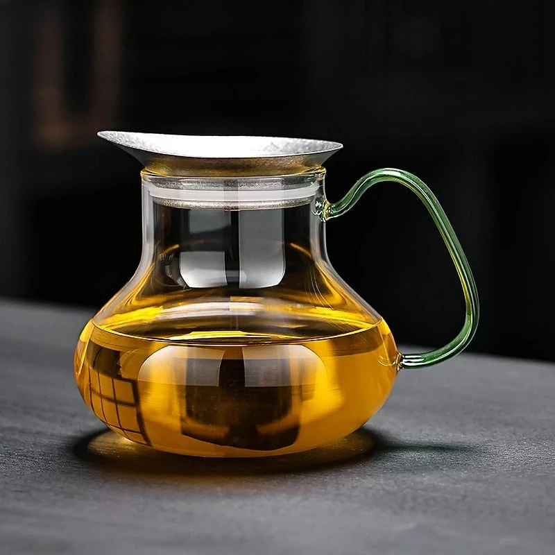 JUSTINLAU 600ml Heat-resistant Glass Teapot with Titanium Tea Strainer & Handle for Electric Ceramic Stove Home Gongfu Tea Set - view 3