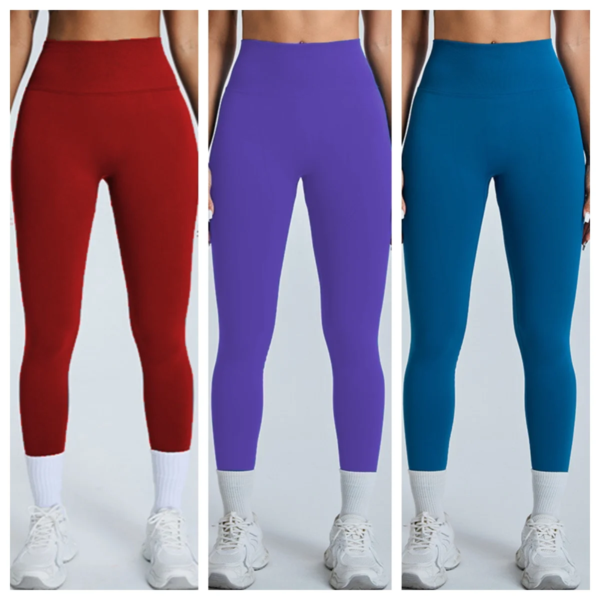 Booty Scrunch Seamless Leggings for Women, High Waist Tummy Control Workout Pants, Squat Proof Gym Yoga Running Shorts
