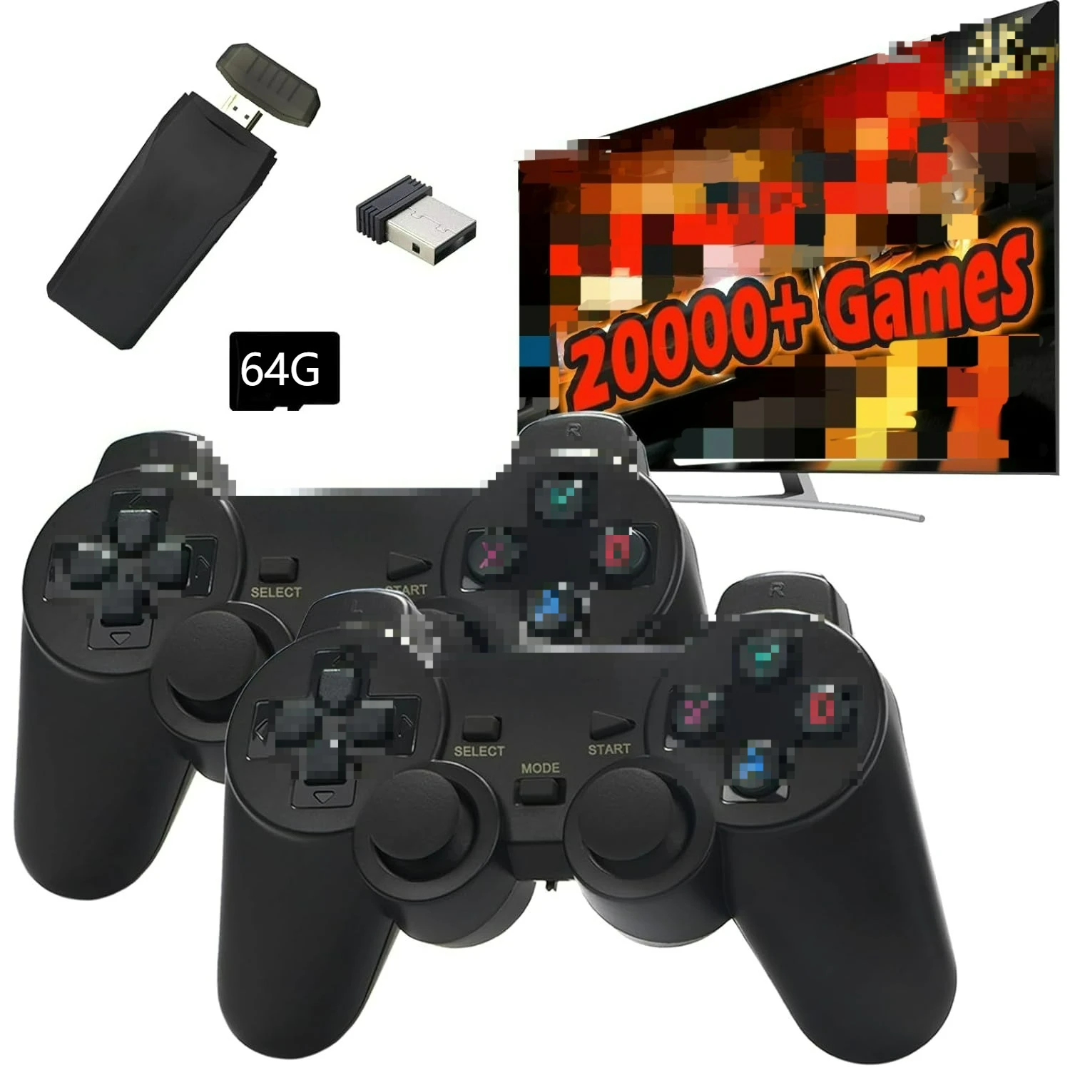 

Игровые приставки M8 с двумя беспроводными контроллерами 2.4G, 20+ эмуляторов, выход 4K HD, более 20000 классических игр, поддержка игры вдвоем