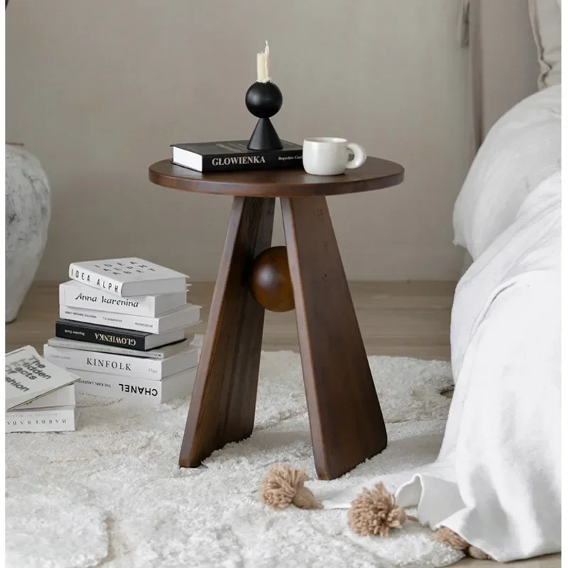 

Middle Ancient Style Coffee Table Creative Solid Wood Night Stand Living Room Sofa Side Desk Versatile Scene Home Furniture