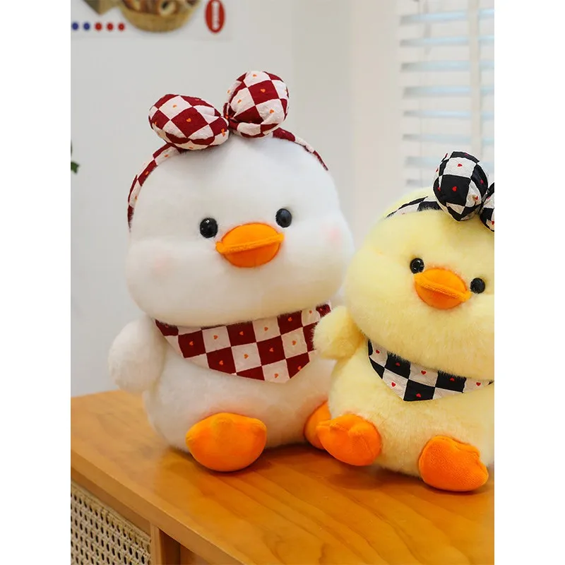 

Adorable Duckling Doll with Scarf Headband Cute Home Decorations Plush Toys for Infants Unisex EVA Material