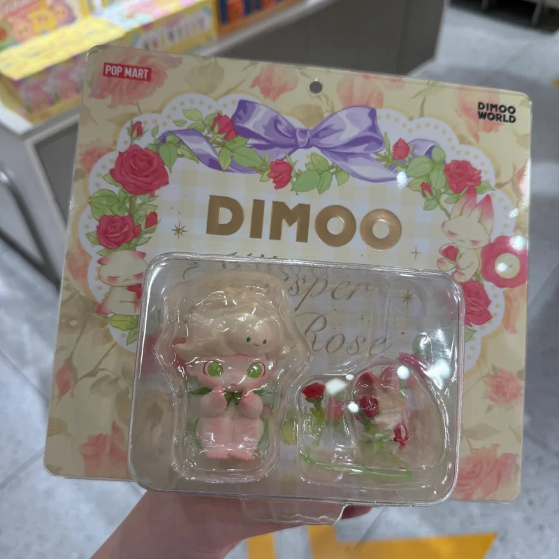 Origianl Pop Mart Dimoo Rose Secret Collection Handmade Valentine'S Day Rose Surprise Blind Box High Quality Surprise Gifts