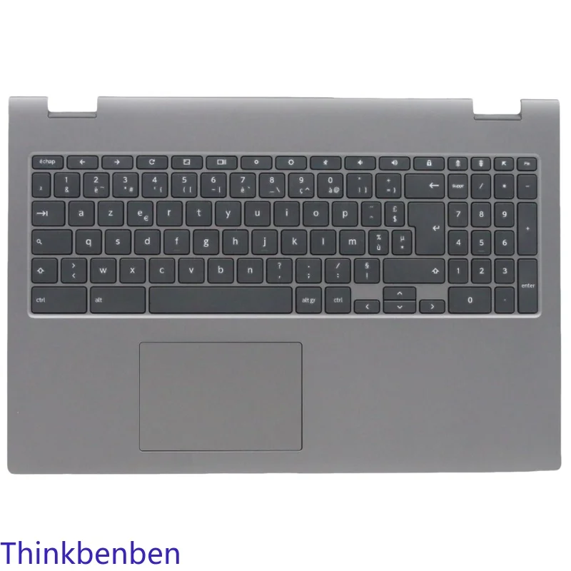 FR French Mineral Gray Keyboard Upper Case Palmrest Shell Cover For Lenovo Chromebook C340 15 5CB0U43711