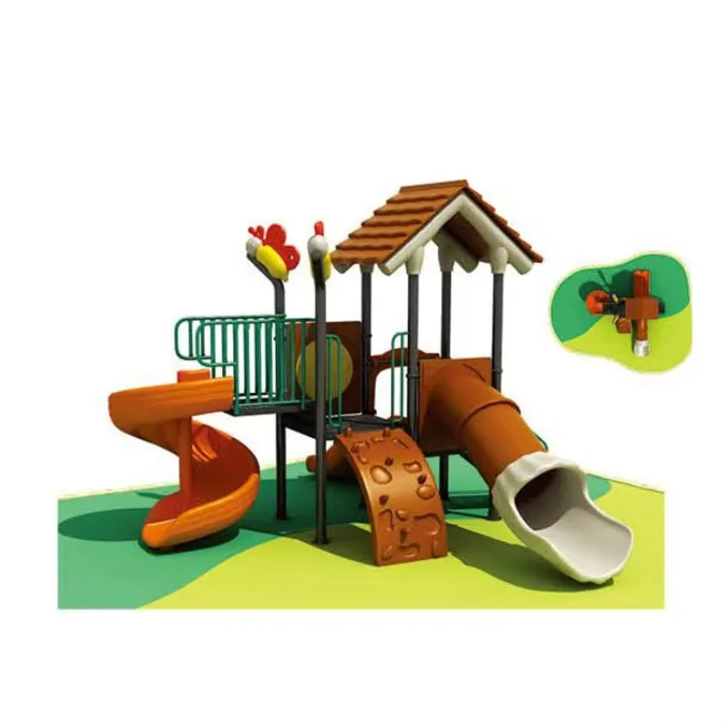2026  Safe and durable adventure park children outdoor playground plastic slide