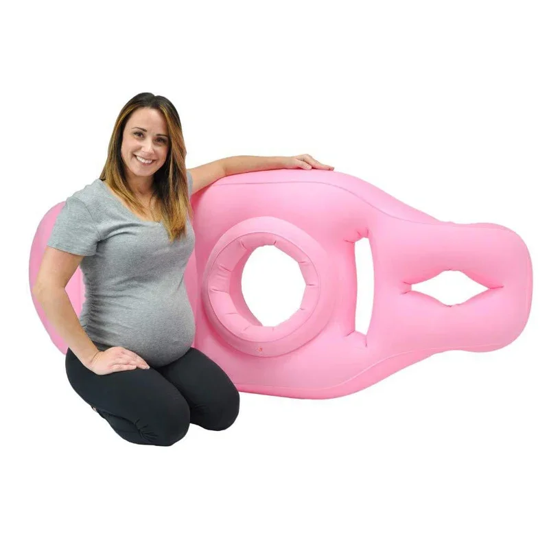 Yoga Mat for Pregnant Women Comfortable Flocking PVC Inflatable Mattress With Hole Exercise Home Sports Gym Fitness Pilates Pads