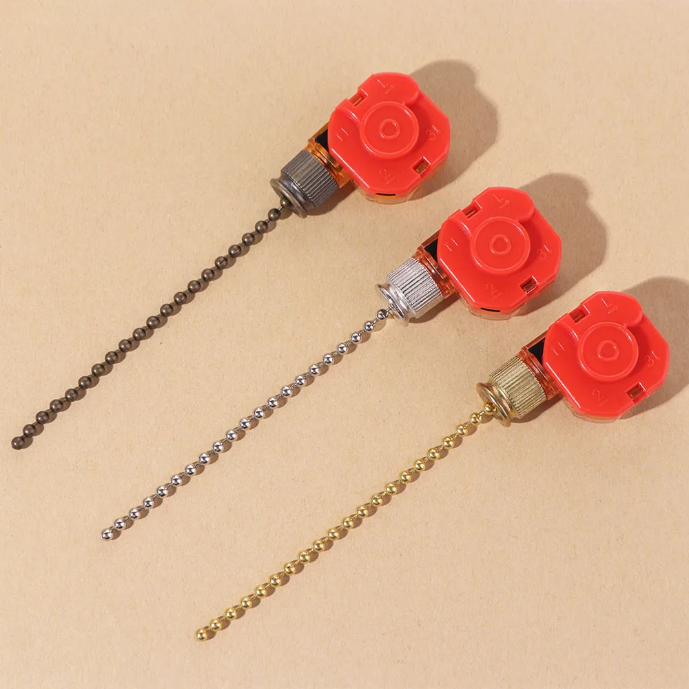 Speed Control 3 Speed Pull Chain Control Comfortable Smooth Surface 4 Wire Ceiling Fan Chain 8cm Chain Light Pull Chain