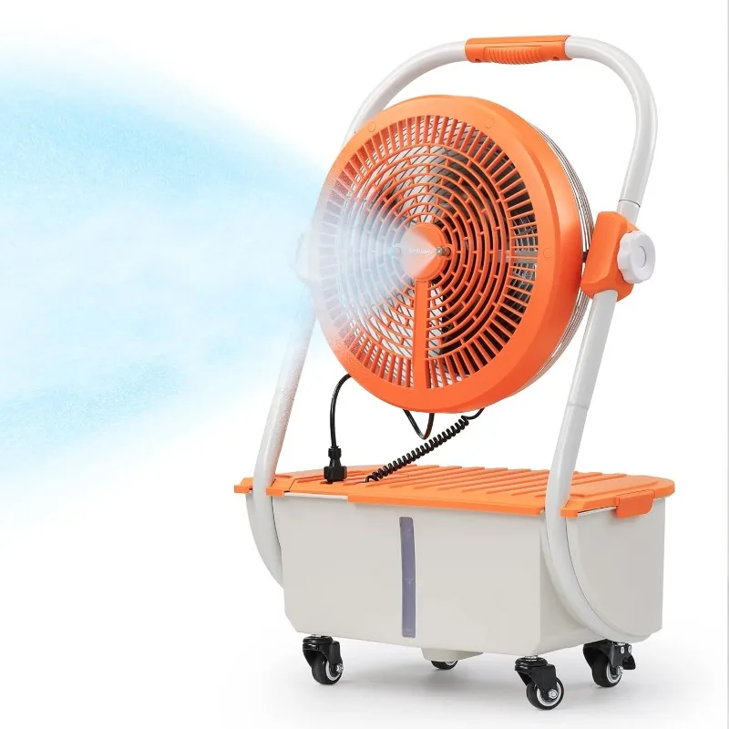 

Cordless Misting Fan with 11L Tank, High Pressure Spray Nozzles, 15ft Mist Range, Up to 50 Hours Run Time with Rechargeab