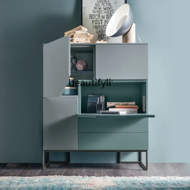 NQ52 Great discounts Light luxury fashion foyer cabinet storage living room against the wall entrance cabinet modern simple crea
