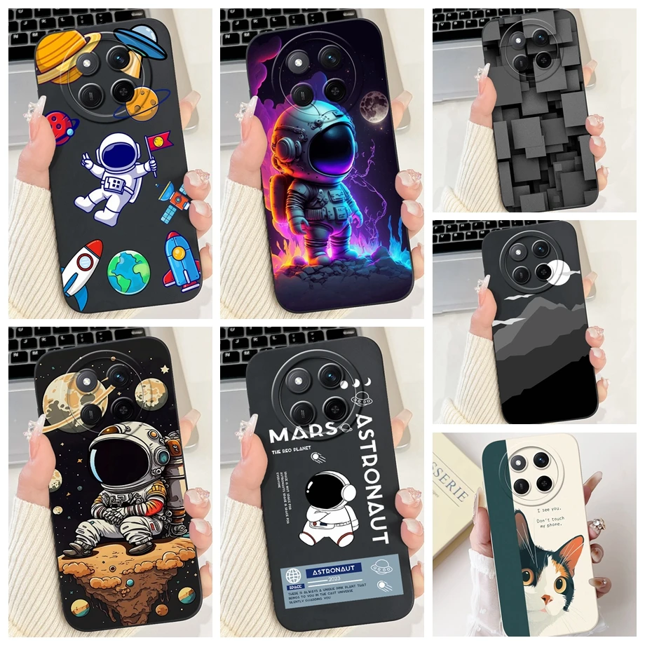 For Honor X9c Case  Funda On HonorX9c X 9c Cases Cute Cartoon Astronaut Moon Night Pattern Silicone Shockprood Back Cover Fundas