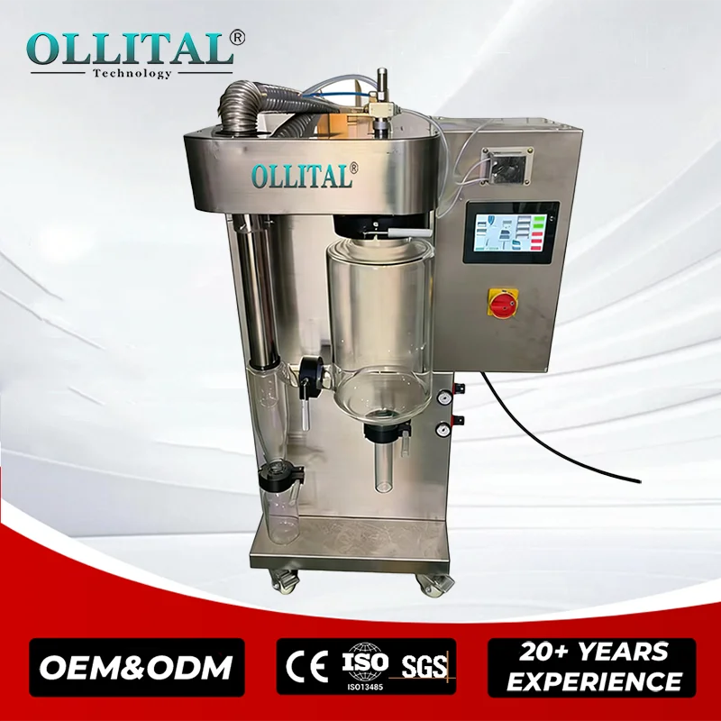 CE Certified 2L Glass Spray Dryer OEM Laboratory Spray Drying Machine for Liquid to Powder