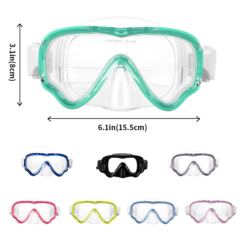 Schutzbrille zum Schwimmen Kind Schnorcheln Tauchmaske Junge Mädchen Big Frame Schwimm brille Tauch brille